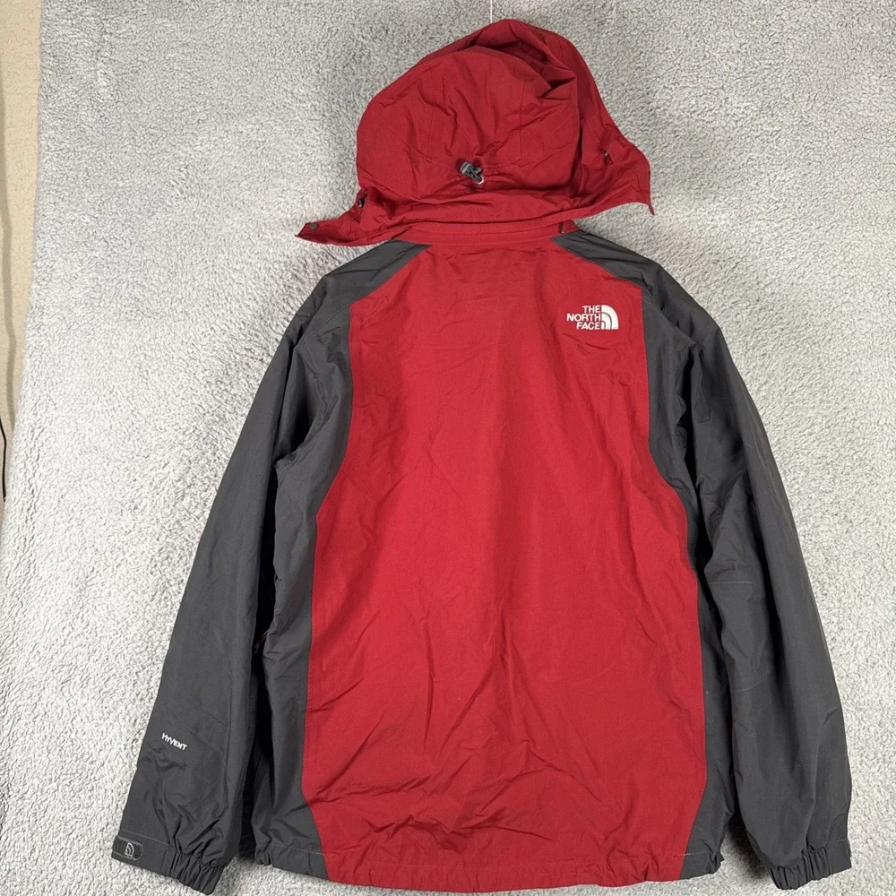 The North Face Jacket Men's Large Red Hyvent Outdoor Hooded Full Zip *No Liner
